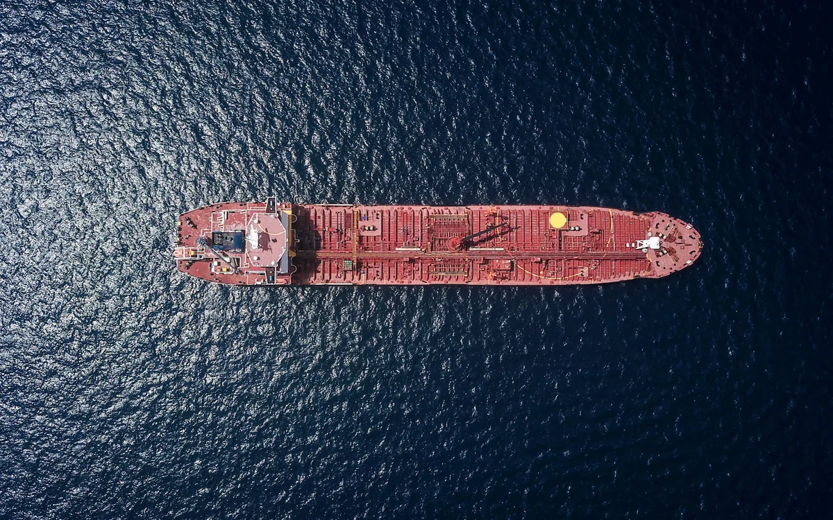 Oil tanker transporting marine fuel
