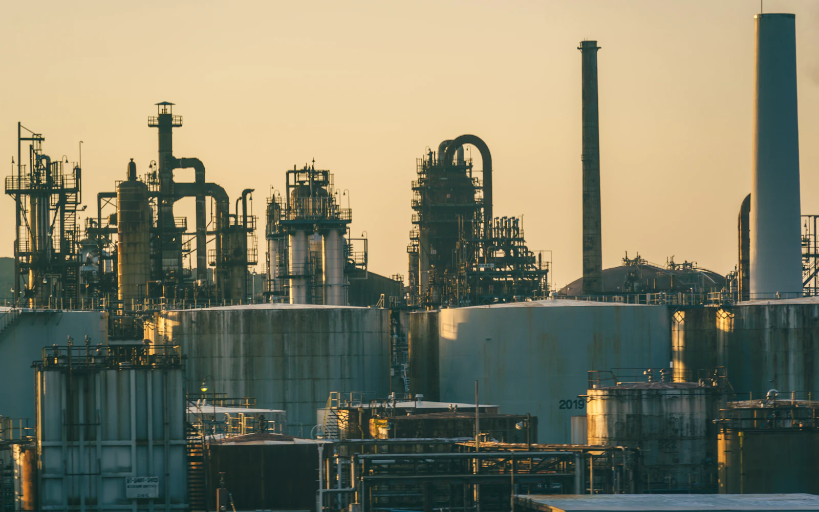 Petroleum refinery and liquid fuel storage facilities